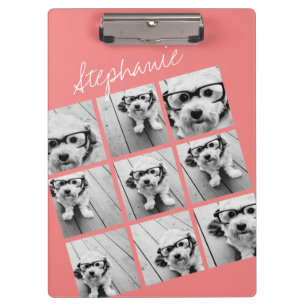 Coral Instagramフォトコラージュと9枚 クリップボード