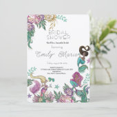 Coral Kisses & Ocean Wishes Bridal Shower 招待状 (スタンド正面)