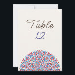 Coral Marble Stone Mandala Wedding Table Number 招待状<br><div class="desc">Beautiful invitations and stationery for special occasions and festivals are available in both physical and digital formats. We can extend any design into matching items such as RSVP cards,  labels,  envelopes,  and more. Customization is available upon request. Looking forward to hearing from you!</div>