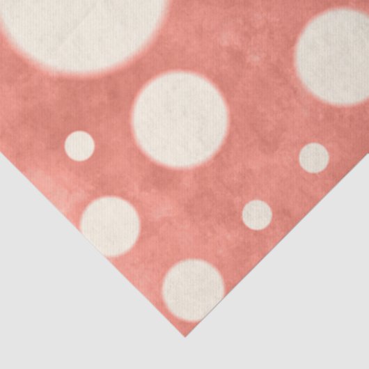 Coral Marble White Polka Dots Pattern Decoupage 薄葉紙 (詳細)