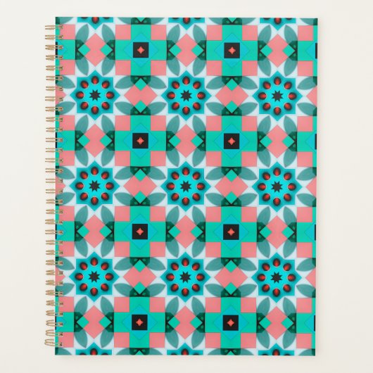 Coral & Mint Mandala Planner プランナー手帳 (正面)