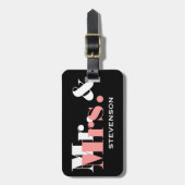 Coral Mr.とMrs.トラベル荷物タグを新たに追加しま結婚す ラゲッジタグ (正面縦)