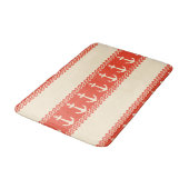 Coral Nautical Anchor Coastal Stripes バスマット (アングル)