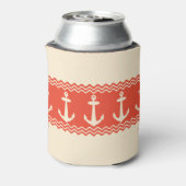 Coral Nautical Anchor Coastal Stripes 缶クーラー (缶裏面)