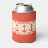 Coral Nautical Anchor Coastal Stripes 缶クーラー (缶裏面)
