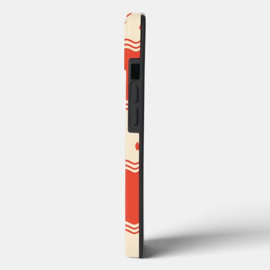 Coral Nautical Anchor Coastal Stripes Case-Mate iPhoneケース (裏面 / 左)