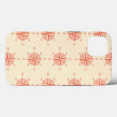 Coral Nautical Sailing Compass Case-Mate iPhoneケース (裏面 (横))