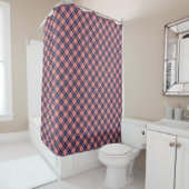 Coral Navy Bath Curtain Gift for Slower Days Ahead シャワーカーテン (インサイチュ)