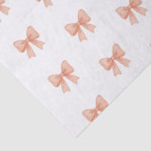 Coral/Peach watercolor Bow Pattern 薄葉紙 (詳細)