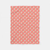 Coral & Pearls Elegant Soft Throw Blanket フリースブランケット (正面)