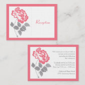 Coral Peony on Linen Enclosureカード エンクロージャーカード (正面/裏面)