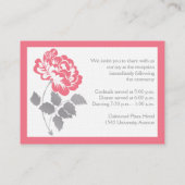 Coral Peony on Linen Enclosureカード エンクロージャーカード (裏面)