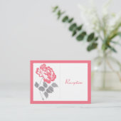 Coral Peony on Linen Enclosureカード エンクロージャーカード (スタンド正面)