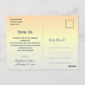 Coral Photo 結婚's Thank You ポストカード (裏面)