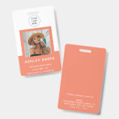 Coral Photo Companyセキュリティロゴ名とタイトル バッジ (Front & Back)