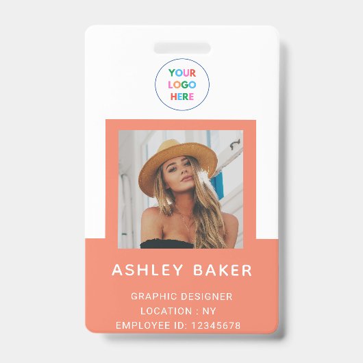 Coral Photo Companyセキュリティロゴ名とタイトル バッジ (Front)