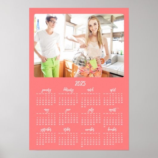 Coral Photo Yearly Calendar 2025ポスター ポスター (正面)
