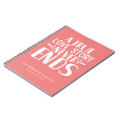 Coral Pink Love Story Never Ends形見ノート ノートブック (左側)