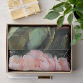 Coral Pink Peony Flower Decoupage 薄葉紙 (ギフト)