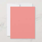 Coral Pink Rose Flower Art Note Card Set ノートカード (裏面)
