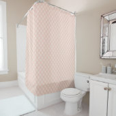 Coral Plaid Tartan Curtain Sleek Bathroom Look シャワーカーテン (インサイチュ)