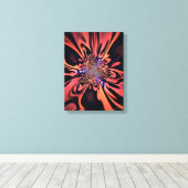 Coral Plasma Burst Fractal Art キャンバスプリント (インサイチュ (ウッドフロア))