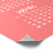 Coral Poster Yearly 2025年カレンダー（写真18x24） ポスター (角)