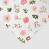 Coral Red Roses and Foliage Pattern 薄葉紙 (詳細)