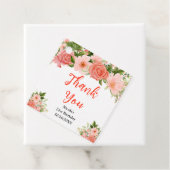 Coral Red Roses Birthday Thank You フェイバータグ (インサイチュ)