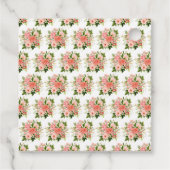 Coral Red Roses Birthday Thank You フェイバータグ (裏面)