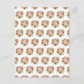 Coral Red Roses with Foliage エンクロージャーカード (裏面)