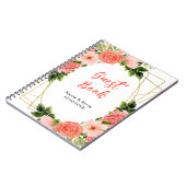 Coral Red Roses with Foliage ノートブック (左側)