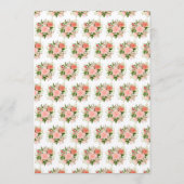 Coral Red Roses with Foliage メニュー (裏面)