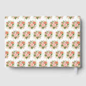 Coral Red Roses with Foliage Birthday ゲストブック (裏面)