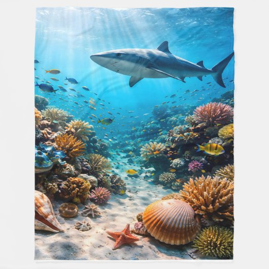 Coral reef large fleece blanket フリースブランケット (正面)