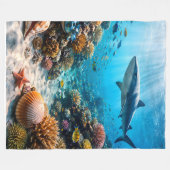 Coral reef large fleece blanket フリースブランケット (正面(横))