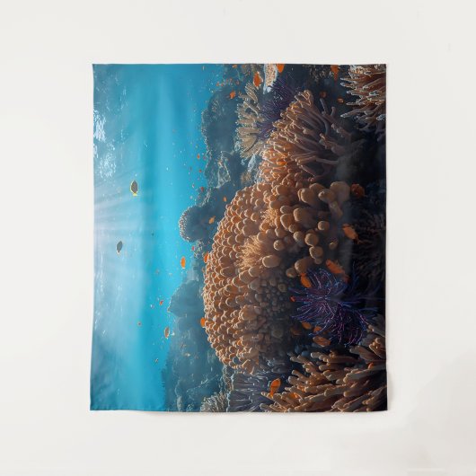 Coral Reef Ocean Tapestry タペストリー (正面)