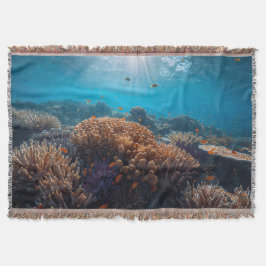 Coral Reef Throw Blanket スローブランケット