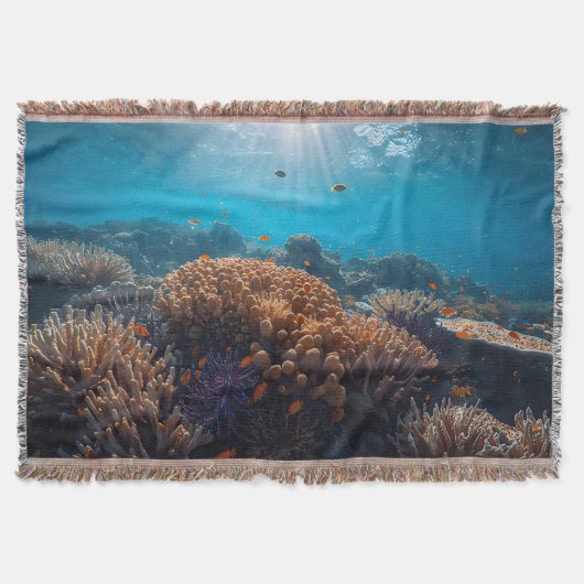 Coral Reef Throw Blanket スローブランケット (正面)