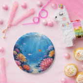 Coral Reef Under the Sea Ocean Painting ペーパープレート (パーティー)