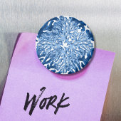 Coral Rococo in Blue Indigo Option 1 Magnet マグネット
