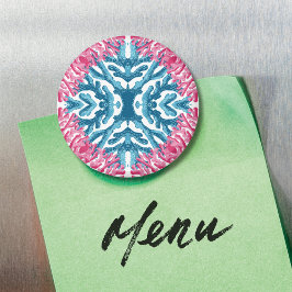 Coral Rococo in Pink and Aqua Option 3 Magnet マグネット