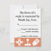 Coral RSVPカードのマルチプレーヤーモード 出欠カード (裏面)