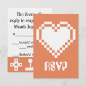 Coral RSVPカードのマルチプレーヤーモード 出欠カード (正面/裏面)