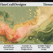 Coral & Sage Alcohol Ink + Gold EA3L Decoupage 薄葉紙