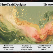 Coral & Sage Alcohol Ink + Gold EA3R Decoupage 薄葉紙