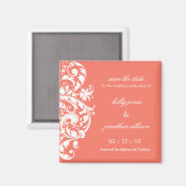 Coral Save the Date 結婚's Magnet マグネット (正面/裏面)