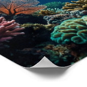 Coral Shark Reef Fantasy Decor ポスター (角)