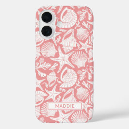 Coral Shells Personalized iPhone 16ケース