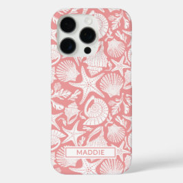 Coral Shells Personalized iPhone 16 Proケース